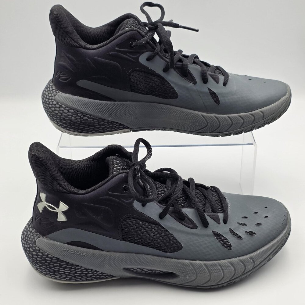 Under Armour HOVR Havoc Shoes Mens Size 7.5 Gray Athletic Basketball 3023088-101